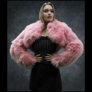 Sold Light Pink Fox Fur Jacket